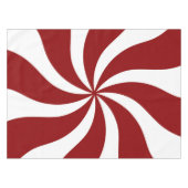 Pfefferminz-Süßigkeits-Strudel-Rot und Weiß Tischdecke (Vorderseite (Horizontal))