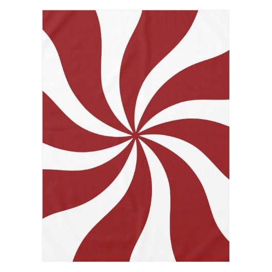 Pfefferminz-Süßigkeits-Strudel-Rot und Weiß Tischdecke (Vorderseite)