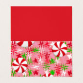 Pfefferminz-Swirle-Weihnachtskarte (Außenseite Aufgefaltet)