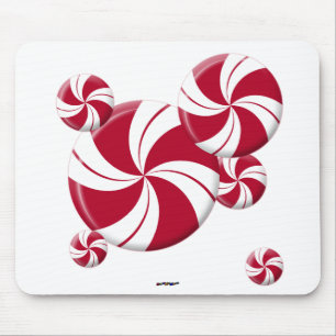 Pfefferminz-Swirllinien-Süßigkeit Mousepad