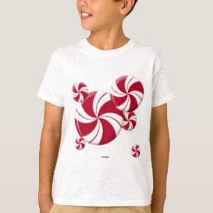 Pfefferminz-Swirllinien-Süßigkeit T-Shirt