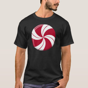 Pfefferminz-Swirllinien-Süßigkeit T-Shirt