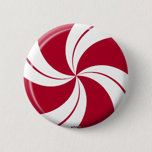 Pfefferminz-Swirllstreifen-Süßigkeit Button