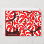 Pfefferminz Weihnachten Party Einladung (Rückseite)