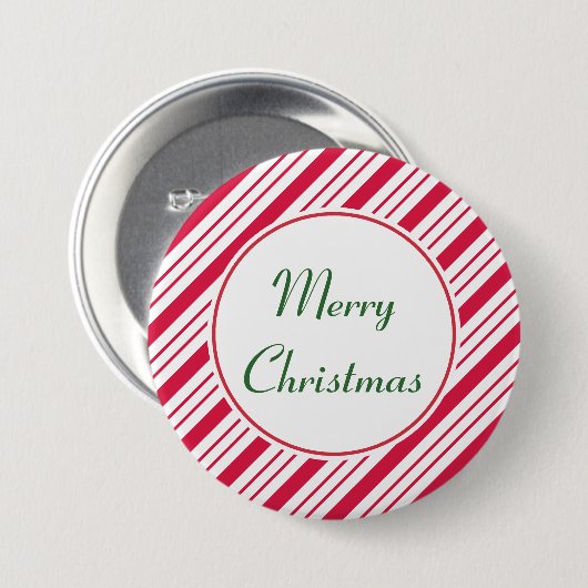 Pfefferminz-Weihnachts-Button Button (Vorne & Hinten)