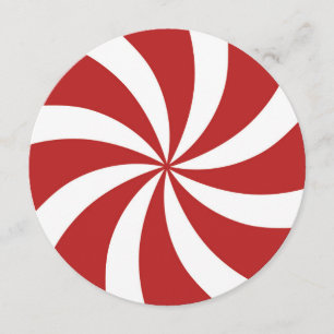 Pfefferminz-Weihnachtssüßigkeits-Strudel Einladung