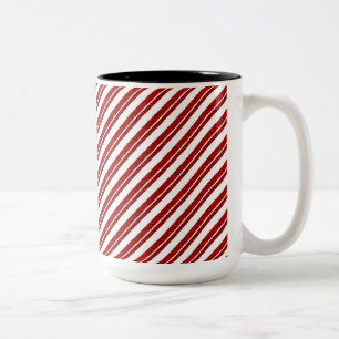 Pfefferminz-Zuckerstange-Striped Zweifarbige Tasse