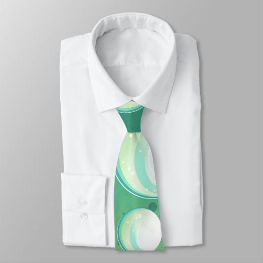 Pfefferminzaqua, grüne Bläschen Krawatte (Gebunden)