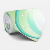 Pfefferminzaqua, grüne Bläschen Krawatte (Gerollt)