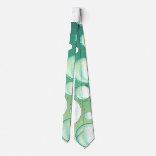 Pfefferminzaqua, grüne Bläschen Krawatte (Rückseite)