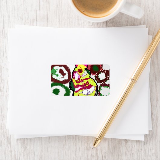 Pfefferminzbaum Adressaufkleber (Insitu)