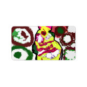 Pfefferminzbaum Adressaufkleber (Vorne)