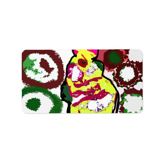 Pfefferminzbaum Adressaufkleber (Vorne)