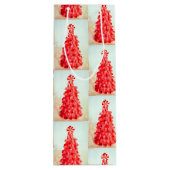 Pfefferminzbaum (klein, mittel, Wein) Geschenktasc Geschenktüte Für Weinflaschen (Rückseite)