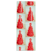 Pfefferminzbaum (klein, mittel, Wein) Geschenktasc Geschenktüte Für Weinflaschen (Vorderseite)