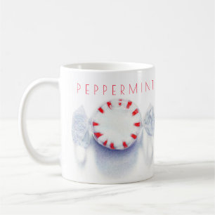 Pfefferminzbonbon Weiße Tasse + Text