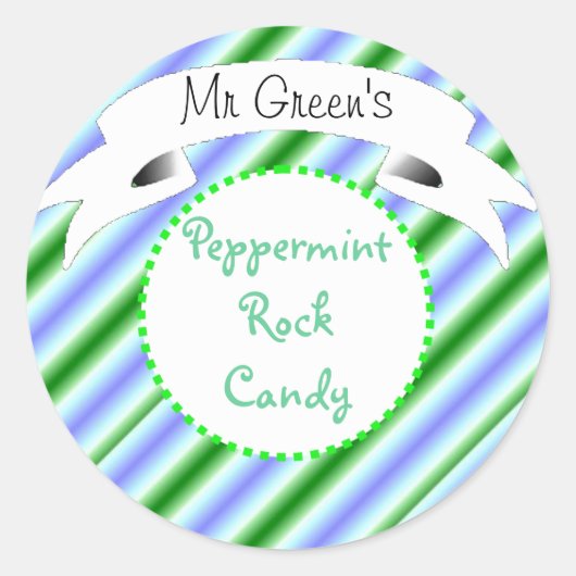 Pfefferminzbonbonbonetikett Runder Aufkleber (Vorderseite)