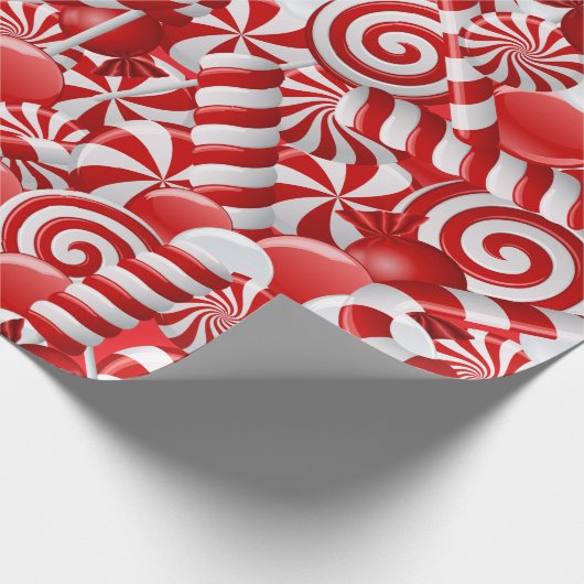 Pfefferminzbonbons Geschenkpapier (Ecke)