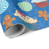 Pfefferminzbonbons, Lebkuchen Mann und Tasse Kuche Geschenkpapier (Rolleneckpunkt)