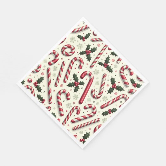 Pfefferminzbonbons: Nickerchen aus Candy Cane Serviette (Ecke)
