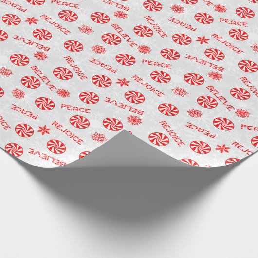 Pfefferminzbonbons und inspirierende Worte Geschenkpapier (Ecke)