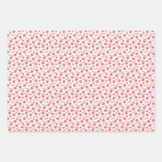 Pfefferminzbonbons und inspirierende Worte Geschenkpapier Set (Vorderseite)