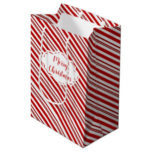 Pfefferminzbonbonstreifen personalisiert   mittlere geschenktüte