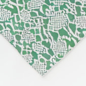 Pfefferminzcreme Cceladon hellgrün grau Fleecedecke (Ecke)