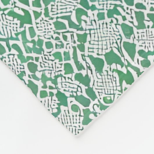 Pfefferminzcreme Cceladon hellgrün grau Fleecedecke (Ecke)