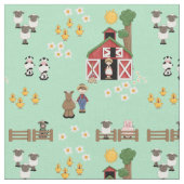 Pfefferminze Kinderzimmer Stoff (Nahaufnahme)