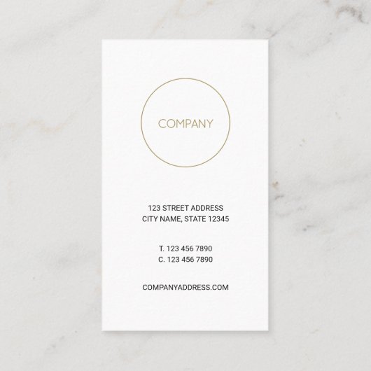 Pfefferminze Visitenkarte (Rückseite)