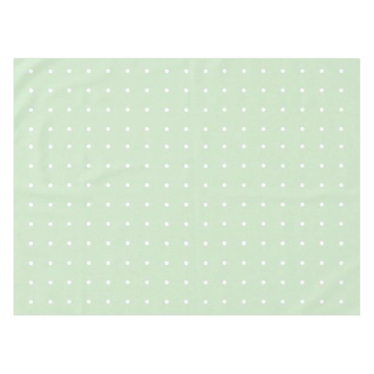 Pfefferminzgrün mit weißem Polka Dots Tablett Tischdecke (Vorderseite (Horizontal))
