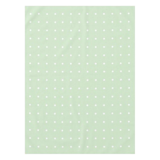 Pfefferminzgrün mit weißem Polka Dots Tablett Tischdecke (Vorderseite)