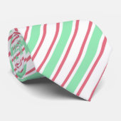 Pfefferminzgrün, rosa und weiße Streifen aus Süßig Krawatte (Gerollt)
