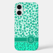Pfefferminzmonogramm aus Leopard Case-Mate iPhone Hülle (Rückseite)
