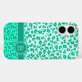 Pfefferminzmonogramm aus Leopard Case-Mate iPhone Hülle (Rückseite (Horizontal))