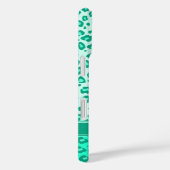 Pfefferminzmonogramm aus Leopard Case-Mate iPhone Hülle (Rückseite / Rechts)