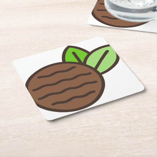 Pfefferminzpartei Rechteckiger Pappuntersetzer (angewinkelt)