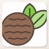 Pfefferminzpartei Rechteckiger Pappuntersetzer (Vorderseite)