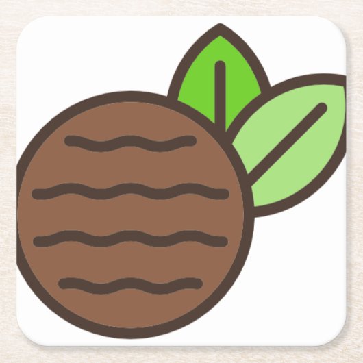 Pfefferminzpartei Rechteckiger Pappuntersetzer (Vorderseite)