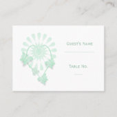 Pfefferminzschmetterlinge für den Hochzeitsplatz Platzkarte (Vorderseite)