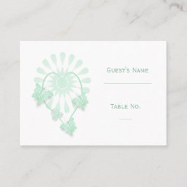 Pfefferminzschmetterlinge für den Hochzeitsplatz Platzkarte