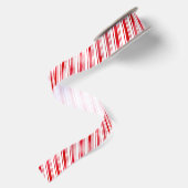 Pfefferminzstreifen Satinband (Rückseite)