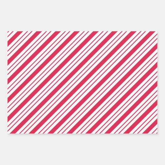 Pfefferminzstreifen-Umschlagpapier Geschenkpapier Set (Vorderseite)