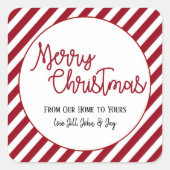 Pfefferminzstreifen vom und zum Aufkleber (Vorderseite)