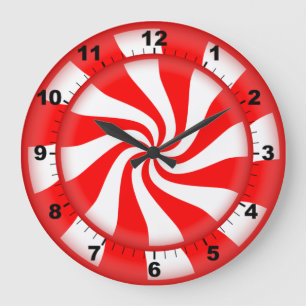 Pfefferminzsüßigkeitsuhr Große Wanduhr