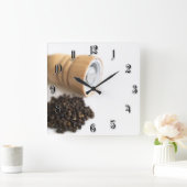 Pfeffermühle Quadratische Wanduhr (Zuhause)