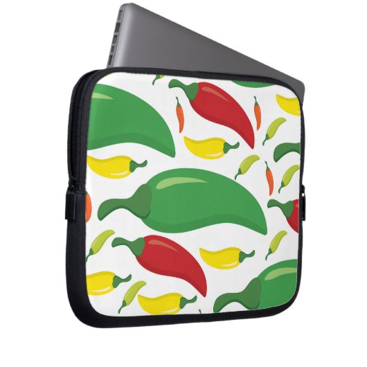Pfeffermuster aus Chili Laptopschutzhülle (Vorne Rechts)