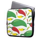 Pfeffermuster aus Chili Laptopschutzhülle (Vorderseite Links)