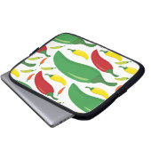 Pfeffermuster aus Chili Laptopschutzhülle (Vorne Knopf)